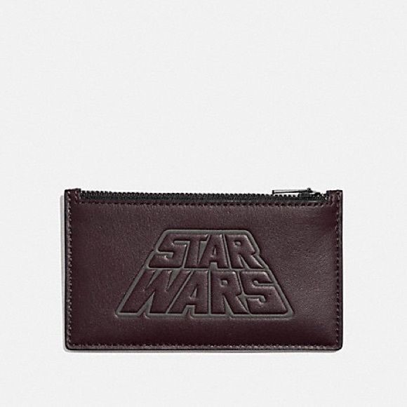 NWT COACH x Star Wars Leather Zip Card Case w/ Motif - Picture 2 of 11